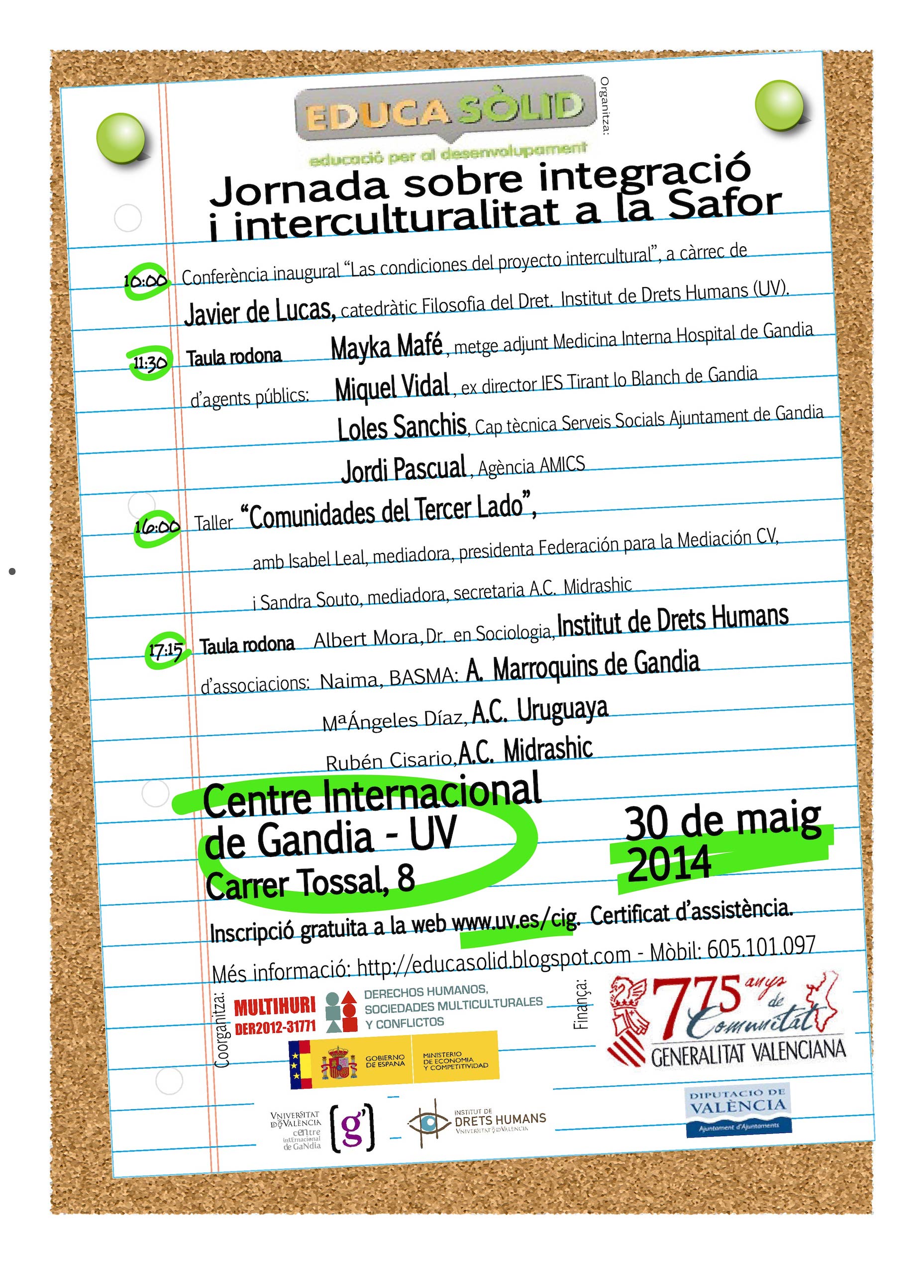 Jornada Integració i Interculturalitat Gandia